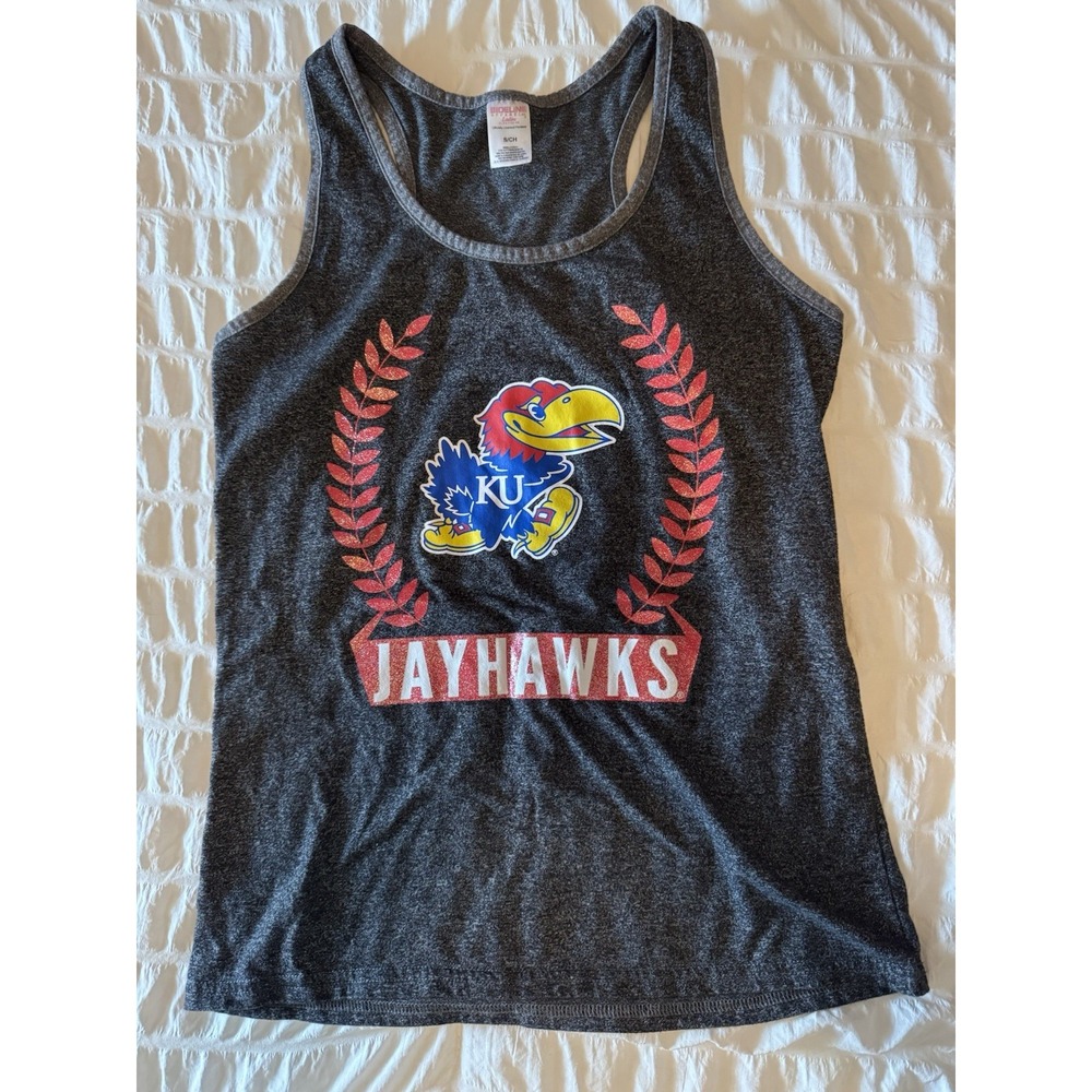 Sideline Appearel Women's Blue Kansas Jayhawks Tank‎ Top shirt size Small KU S